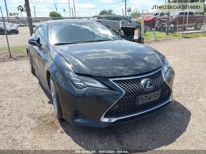 JTHHZ5BC6K5019881 2019 Lexus Rc 350