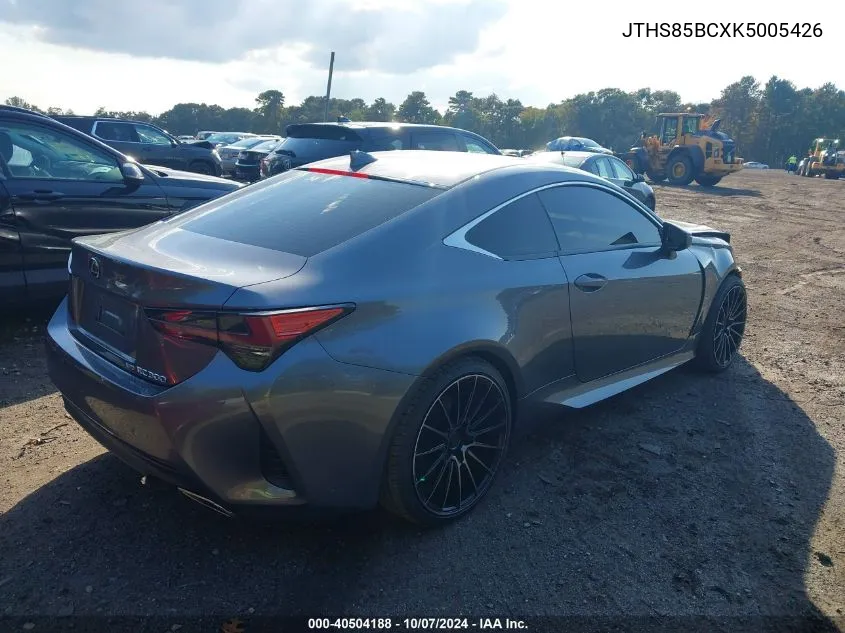 2019 Lexus Rc 300 VIN: JTHS85BCXK5005426 Lot: 40504188