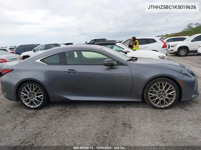 2019 Lexus Rc 350 VIN: JTHHZ5BC1K5019626 Lot: 40526172