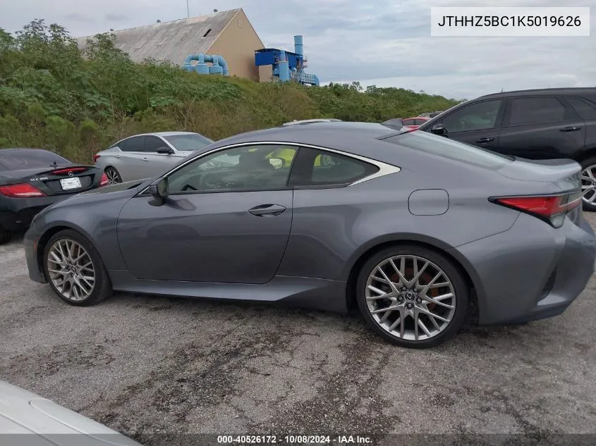 2019 Lexus Rc 350 VIN: JTHHZ5BC1K5019626 Lot: 40526172