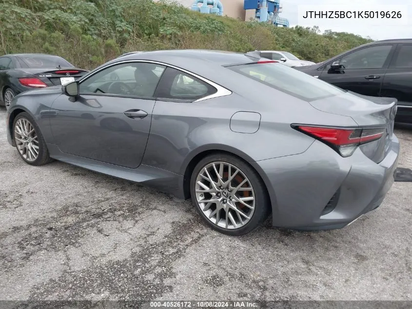 2019 Lexus Rc 350 VIN: JTHHZ5BC1K5019626 Lot: 40526172