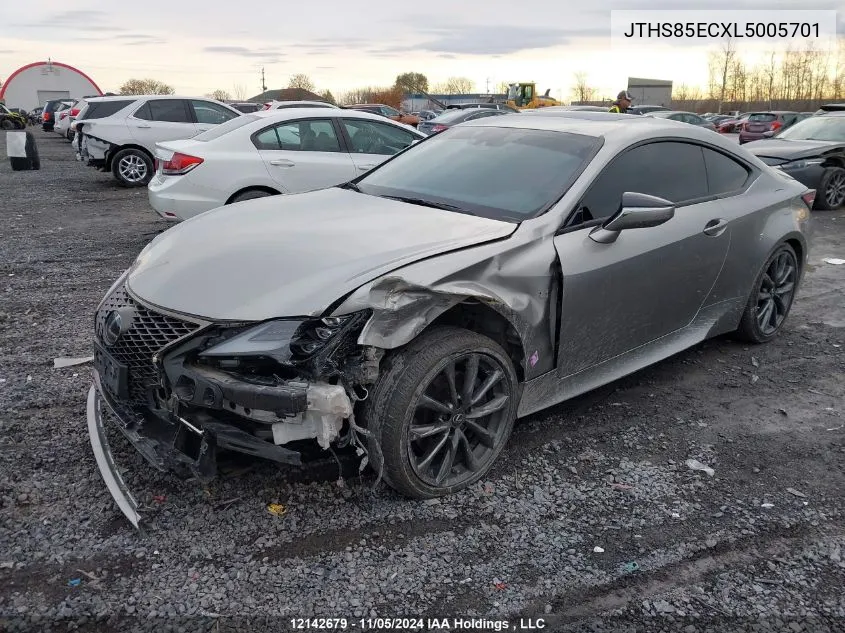 2020 Lexus Rc 300 VIN: JTHS85ECXL5005701 Lot: 12142679