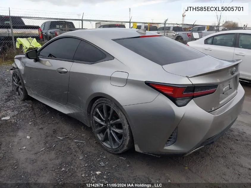 2020 Lexus Rc 300 VIN: JTHS85ECXL5005701 Lot: 12142679