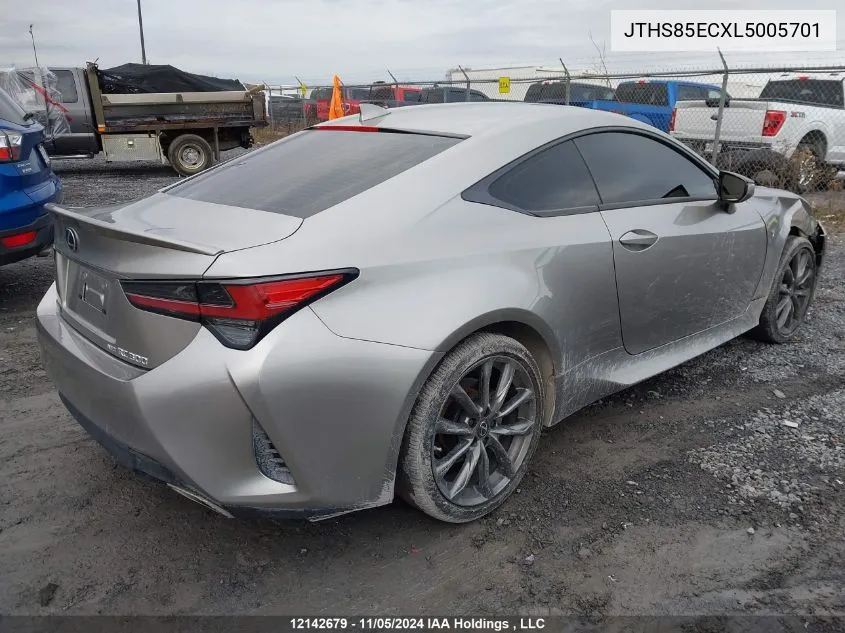 2020 Lexus Rc 300 VIN: JTHS85ECXL5005701 Lot: 12142679