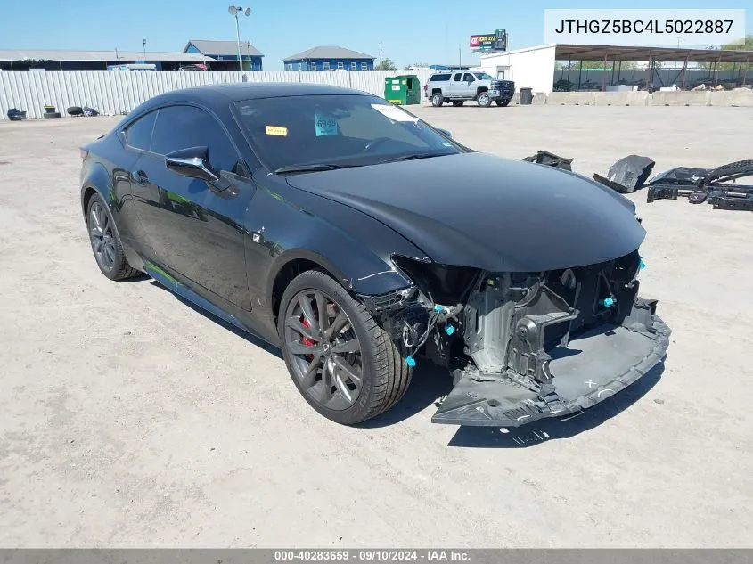 2020 Lexus Rc 350 350 F Sport VIN: JTHGZ5BC4L5022887 Lot: 40283659