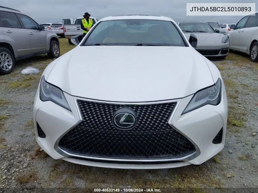 JTHDA5BC2L5010893 2020 Lexus Rc 300