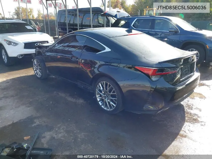 JTHD85EC5L5006036 2020 Lexus Rc 300