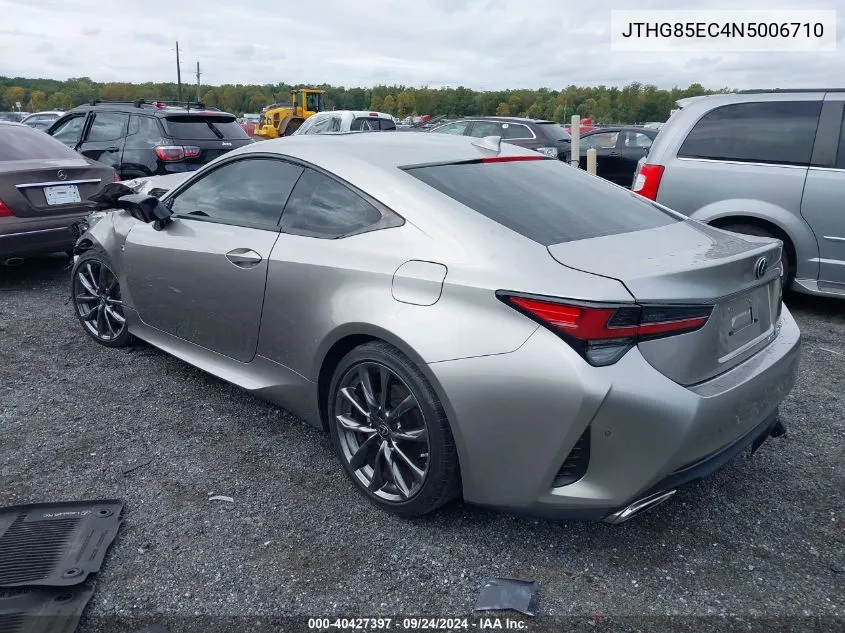 2022 Lexus Rc 300 300 Base/300 F Sport VIN: JTHG85EC4N5006710 Lot: 40427397