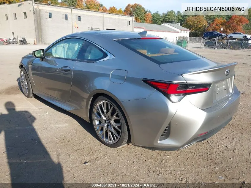 2022 Lexus Rc 300 300 Base/300 F Sport VIN: JTHD85EC4N5006760 Lot: 40618251