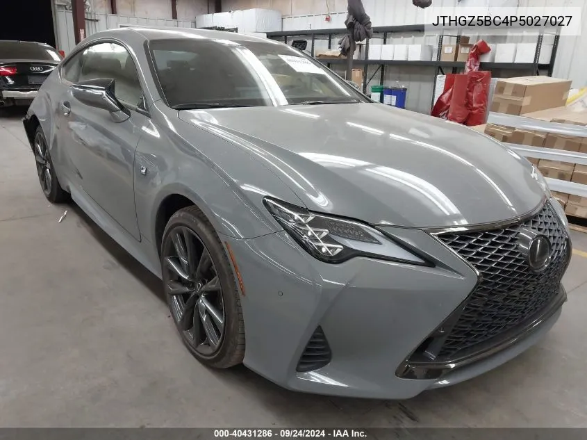 2023 Lexus Rc 350 F Sport VIN: JTHGZ5BC4P5027027 Lot: 40431286