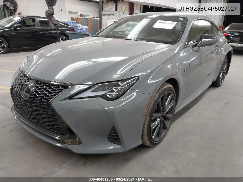 JTHGZ5BC4P5027027 2023 Lexus Rc 350 F Sport