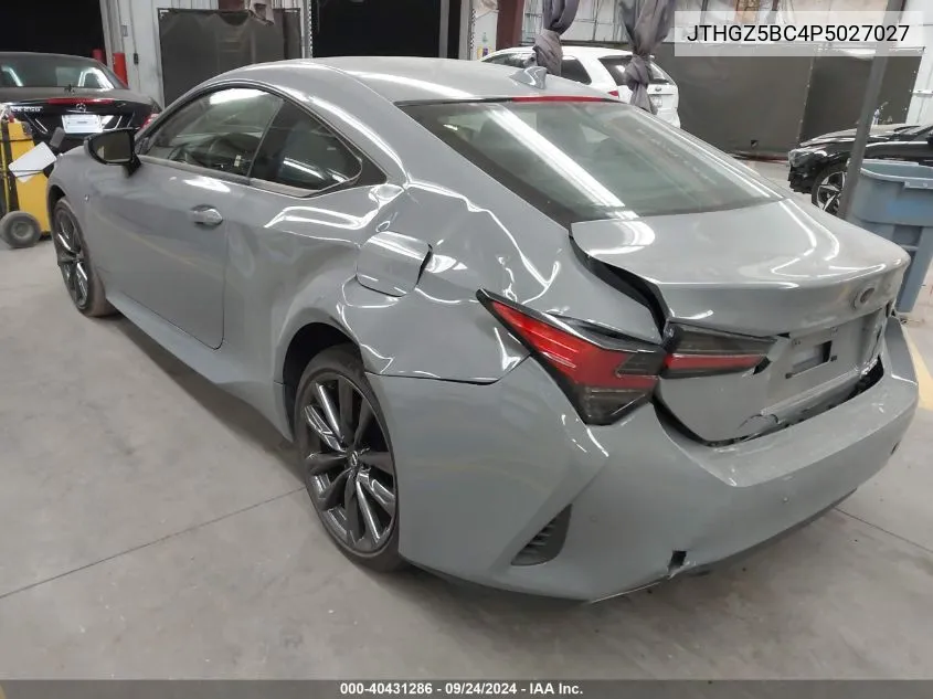 JTHGZ5BC4P5027027 2023 Lexus Rc 350 F Sport