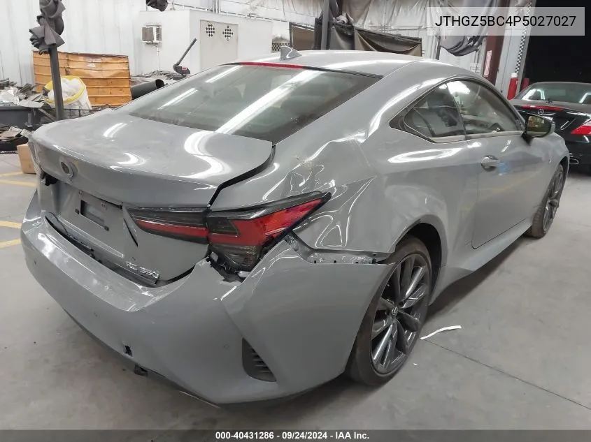 2023 Lexus Rc 350 F Sport VIN: JTHGZ5BC4P5027027 Lot: 40431286