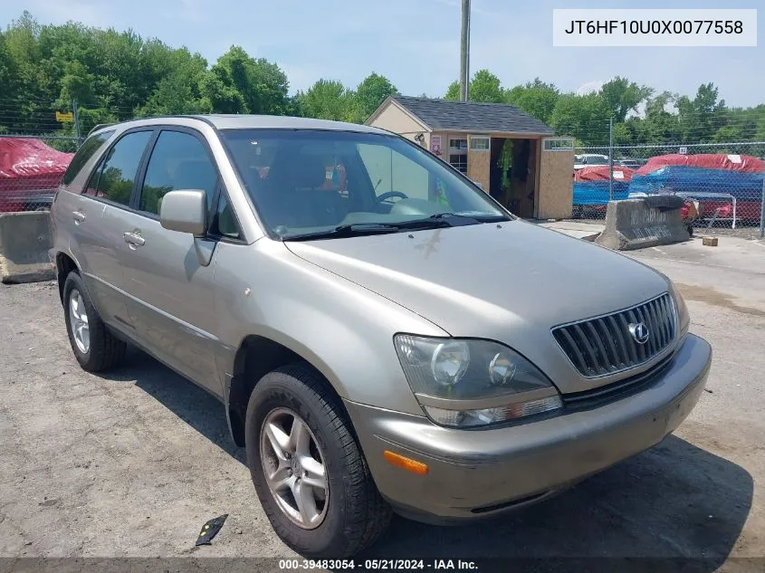 1999 Lexus Rx 300 VIN: JT6HF10U0X0077558 Lot: 39483054