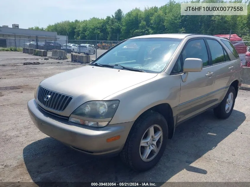 1999 Lexus Rx 300 VIN: JT6HF10U0X0077558 Lot: 39483054