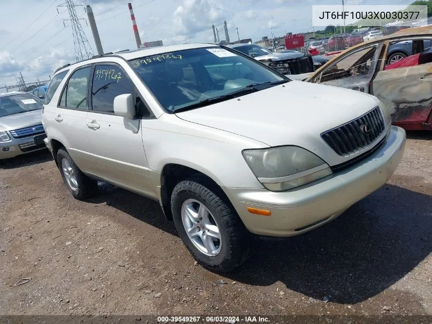 1999 Lexus Rx 300 VIN: JT6HF10U3X0030377 Lot: 39549267