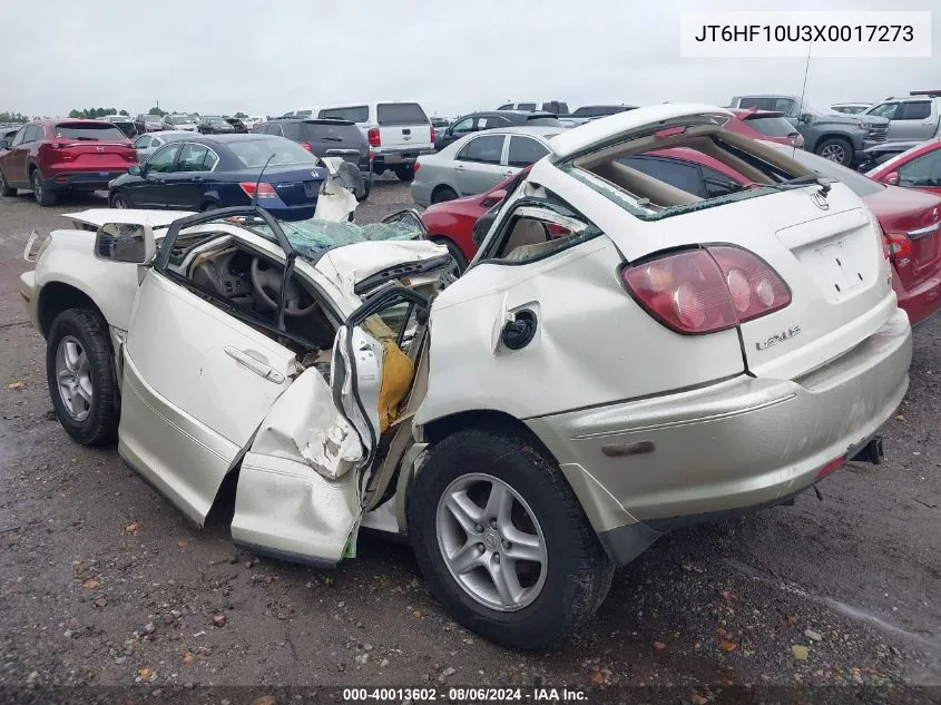 1999 Lexus Rx 300 VIN: JT6HF10U3X0017273 Lot: 40013602