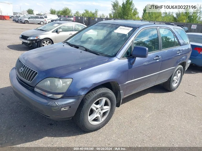 1999 Lexus Rx 300 VIN: JT6HF10U6X0027196 Lot: 40189380