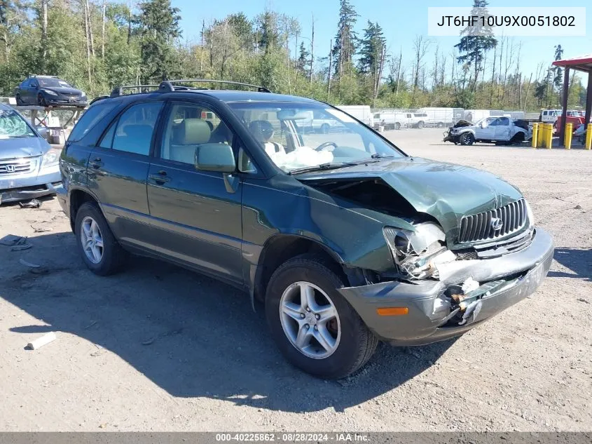 1999 Lexus Rx 300 VIN: JT6HF10U9X0051802 Lot: 40225862