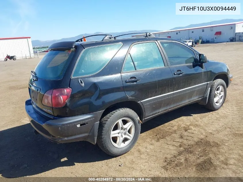 1999 Lexus Rx 300 VIN: JT6HF10U3X0094449 Lot: 40254972