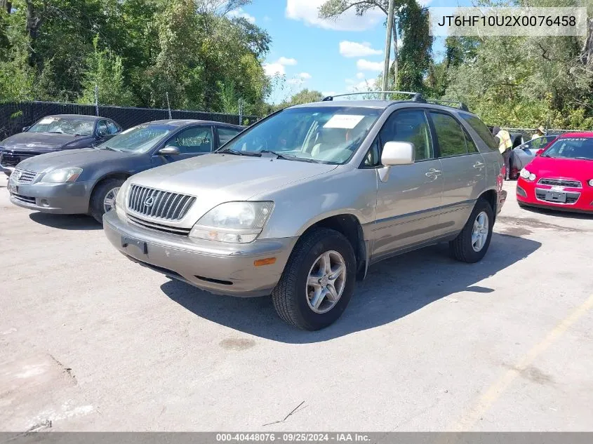 1999 Lexus Rx 300 VIN: JT6HF10U2X0076458 Lot: 40448076