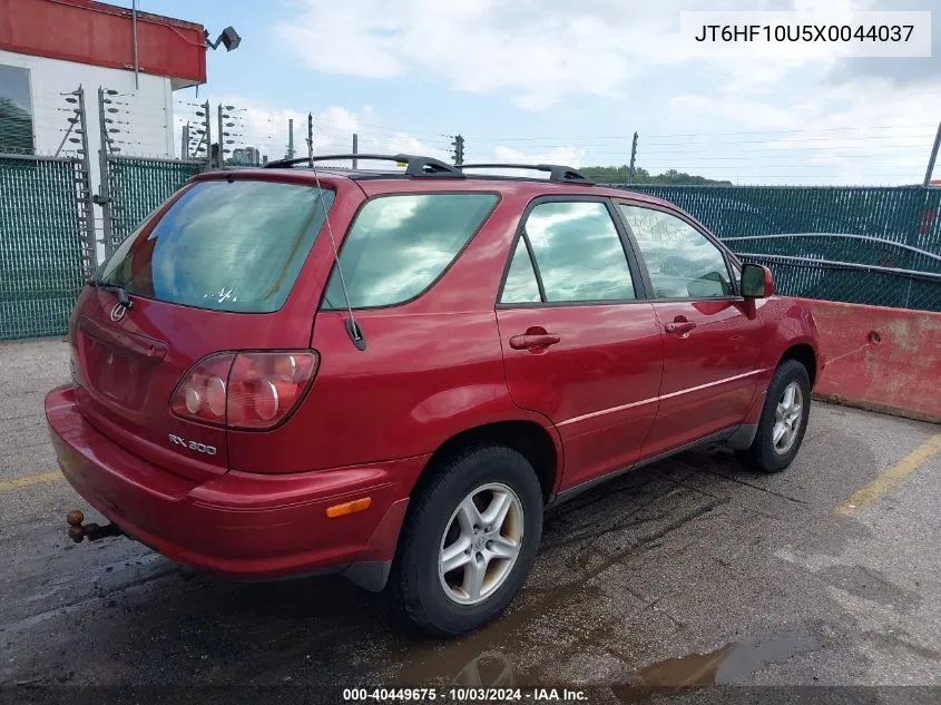 1999 Lexus Rx 300 VIN: JT6HF10U5X0044037 Lot: 40449675