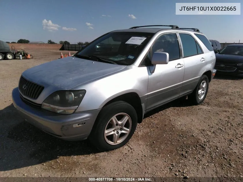 1999 Lexus Rx 300 VIN: JT6HF10U1X0022665 Lot: 40577708