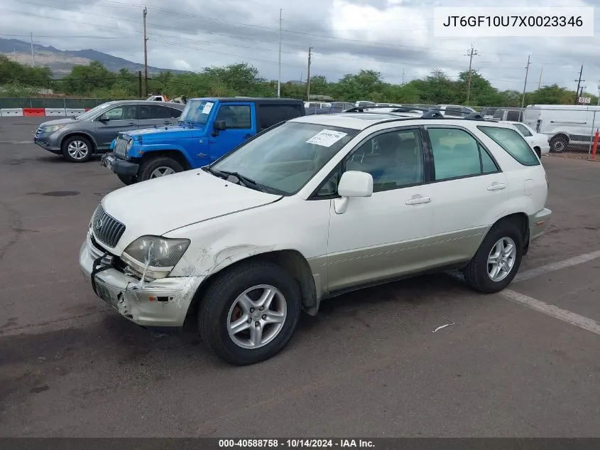 1999 Lexus Rx 300 VIN: JT6GF10U7X0023346 Lot: 40588758