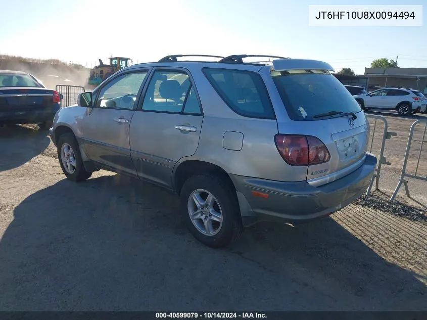 1999 Lexus Rx 300 300 VIN: JT6HF10U8X0094494 Lot: 40599079