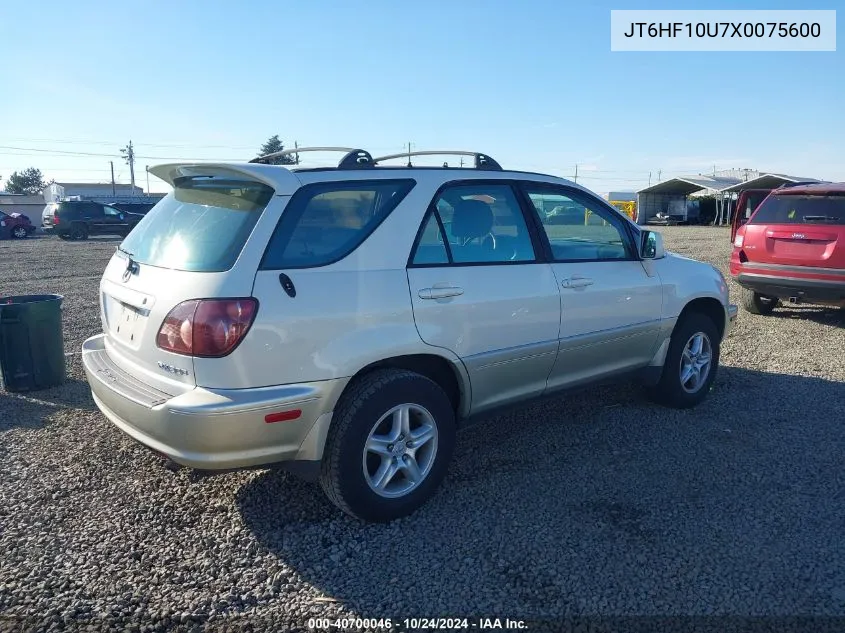 1999 Lexus Rx 300 VIN: JT6HF10U7X0075600 Lot: 40700046