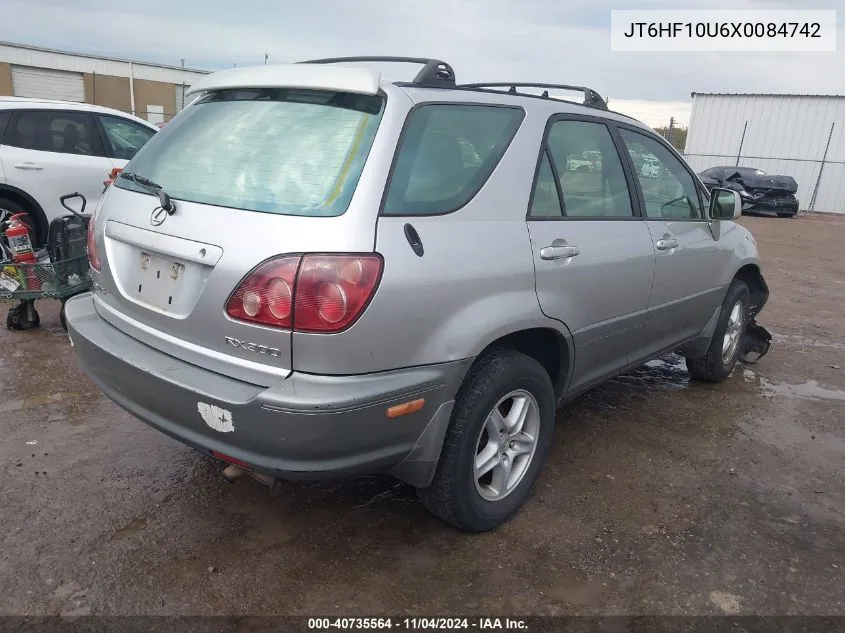 1999 Lexus Rx 300 VIN: JT6HF10U6X0084742 Lot: 40735564