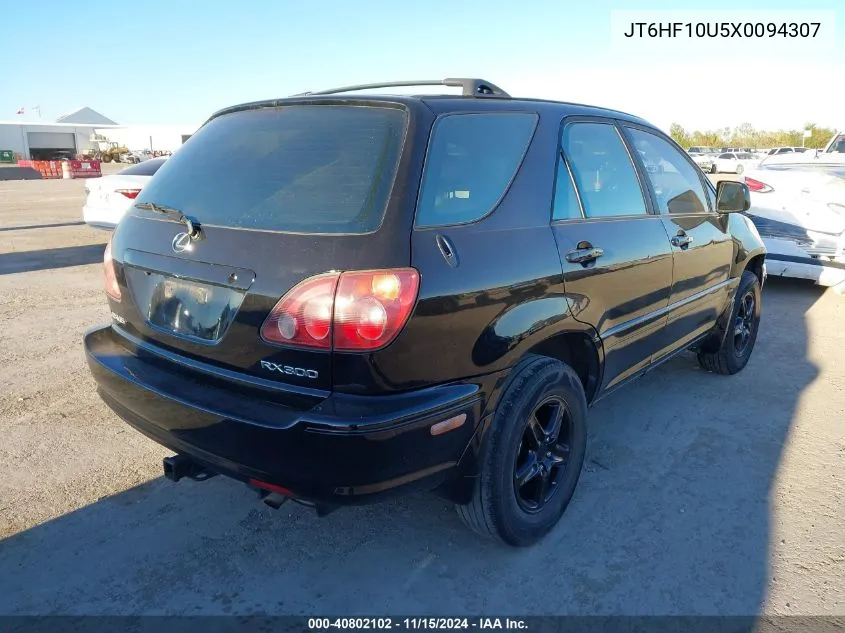 1999 Lexus Rx 300 VIN: JT6HF10U5X0094307 Lot: 40802102