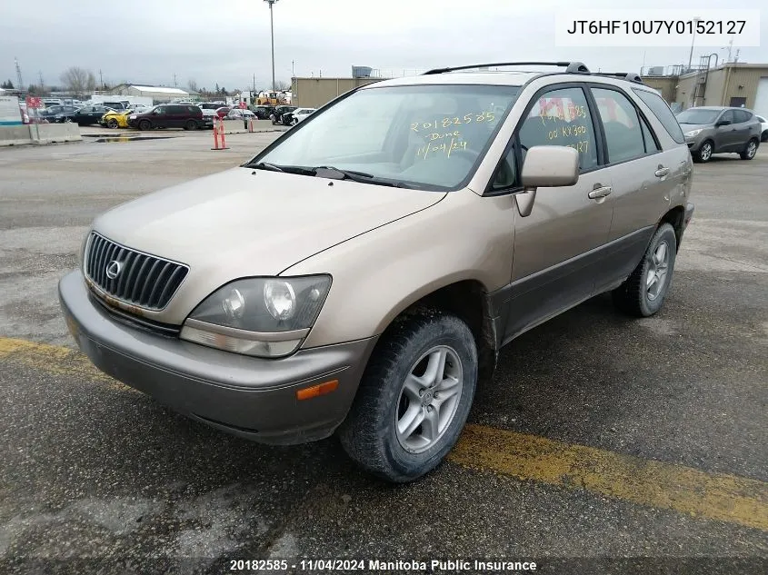 2000 Lexus Rx300 VIN: JT6HF10U7Y0152127 Lot: 20182585