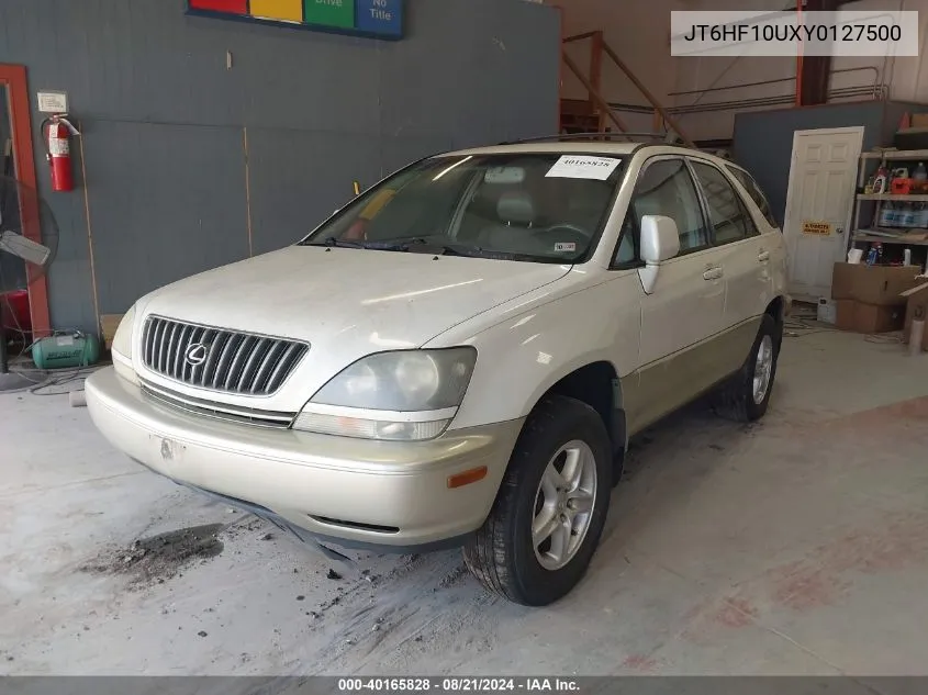 2000 Lexus Rx 300 VIN: JT6HF10UXY0127500 Lot: 40165828