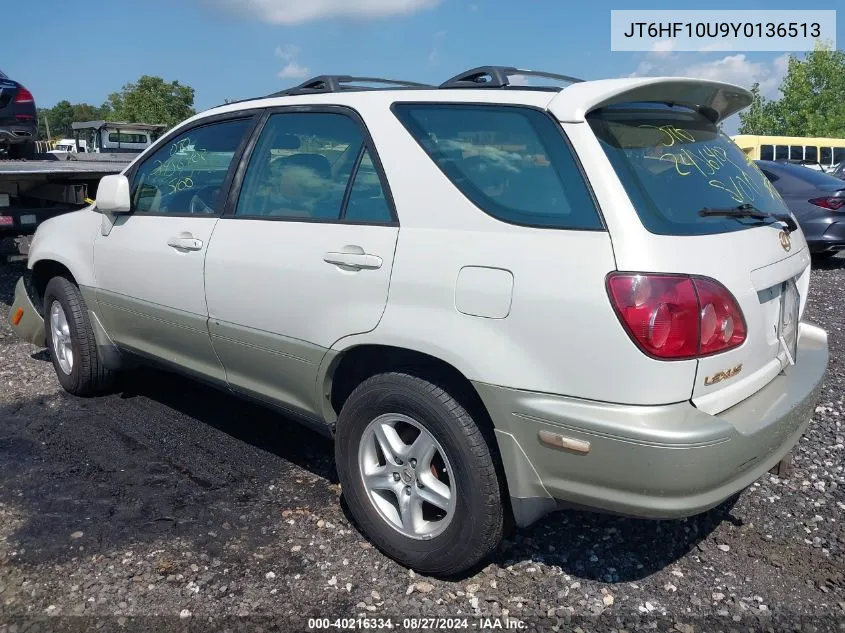 2000 Lexus Rx 300 VIN: JT6HF10U9Y0136513 Lot: 40216334