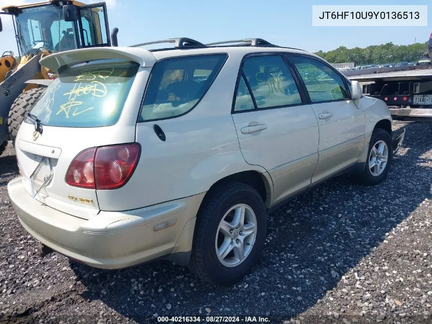 2000 Lexus Rx 300 VIN: JT6HF10U9Y0136513 Lot: 40216334