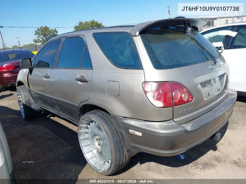 2000 Lexus Rx 300 VIN: JT6HF10U9Y0107738 Lot: 40223310