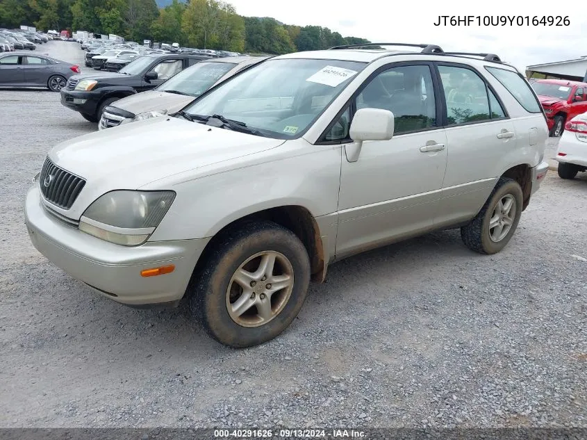 2000 Lexus Rx 300 300 VIN: JT6HF10U9Y0164926 Lot: 40291626