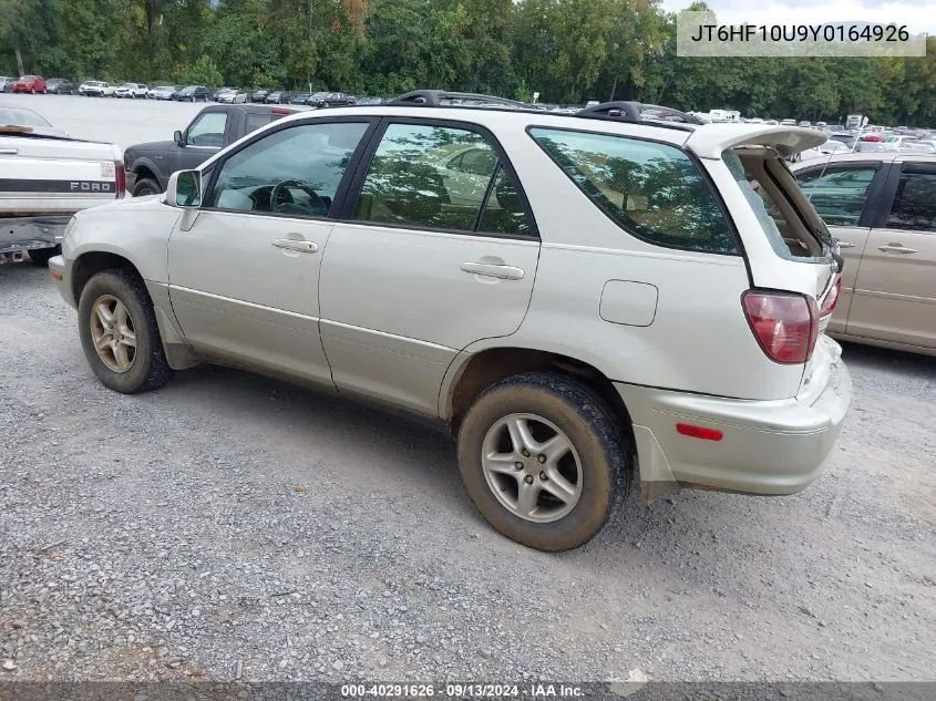 2000 Lexus Rx 300 300 VIN: JT6HF10U9Y0164926 Lot: 40291626