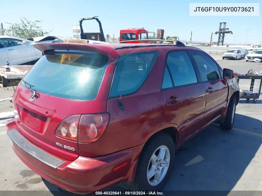 2000 Lexus Rx 300 VIN: JT6GF10U9Y0073621 Lot: 40320641