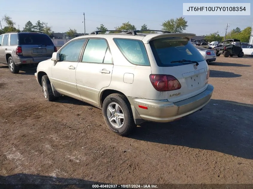 2000 Lexus Rx 300 300 VIN: JT6HF10U7Y0108354 Lot: 40492837