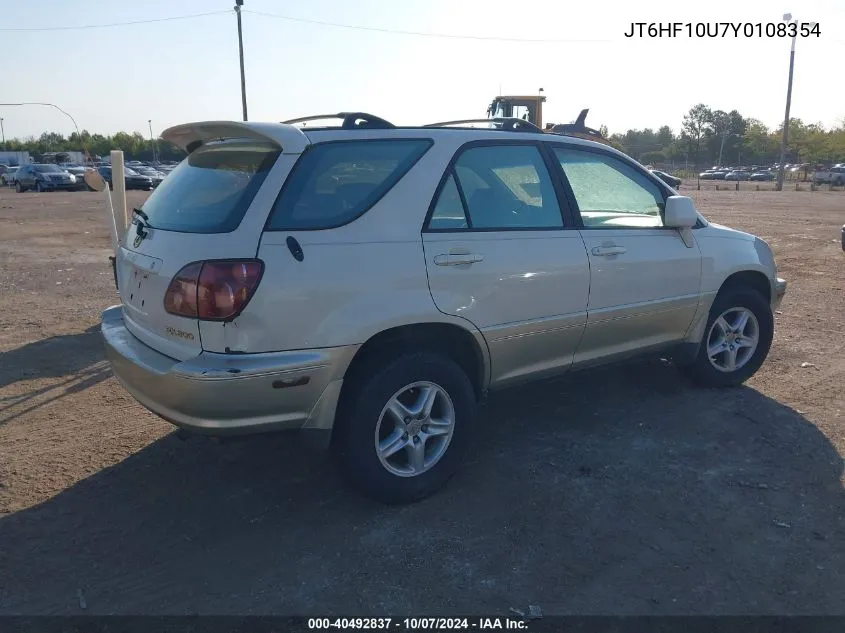 2000 Lexus Rx 300 300 VIN: JT6HF10U7Y0108354 Lot: 40492837