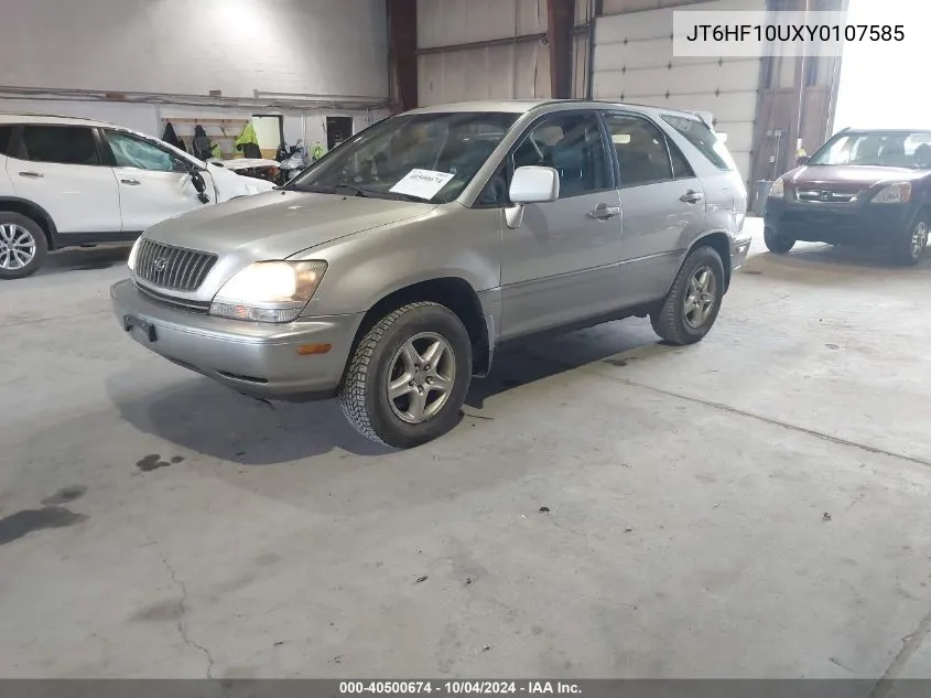 2000 Lexus Rx 300 VIN: JT6HF10UXY0107585 Lot: 40500674