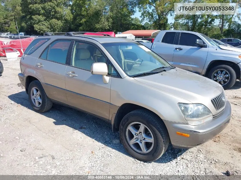 2000 Lexus Rx 300 VIN: JT6GF10U5Y0053348 Lot: 40553146