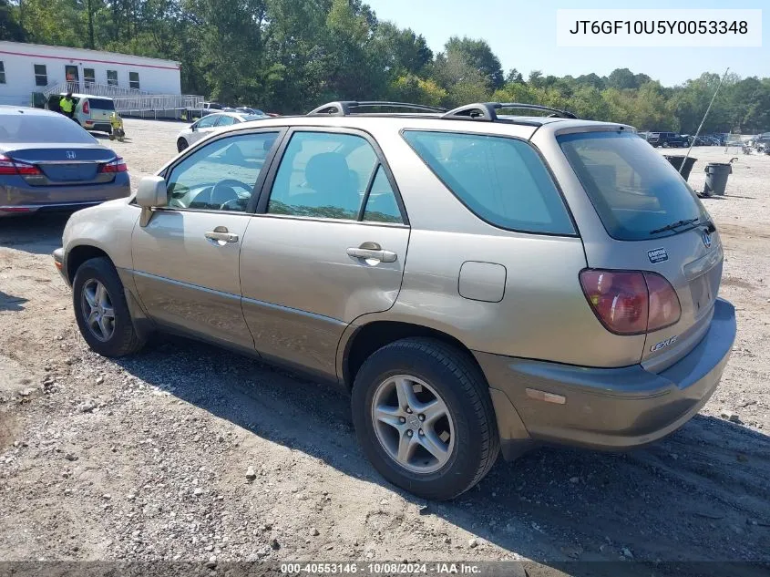 2000 Lexus Rx 300 VIN: JT6GF10U5Y0053348 Lot: 40553146