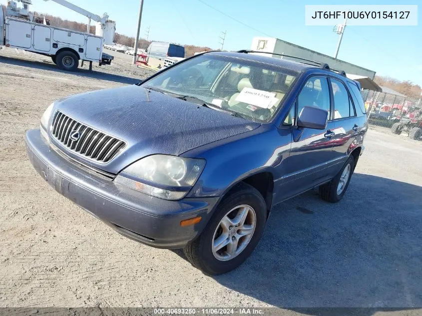 2000 Lexus Rx 300 VIN: JT6HF10U6Y0154127 Lot: 40693250