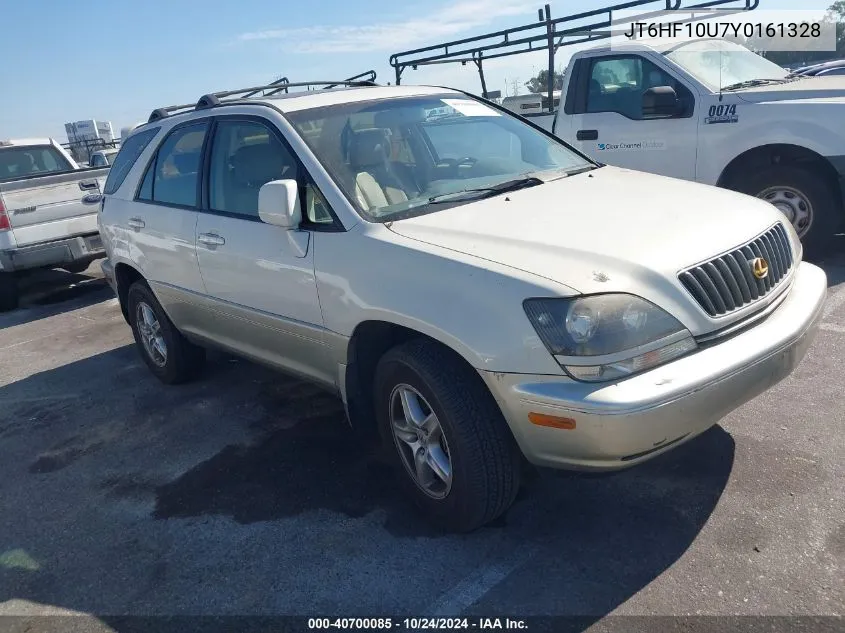 2000 Lexus Rx 300 VIN: JT6HF10U7Y0161328 Lot: 40700085