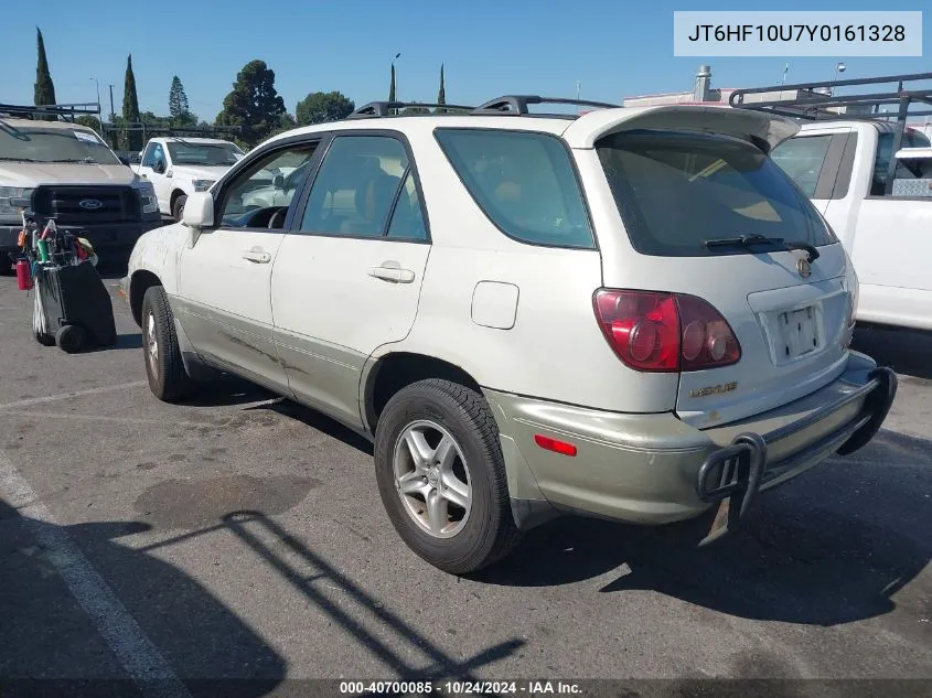 2000 Lexus Rx 300 VIN: JT6HF10U7Y0161328 Lot: 40700085