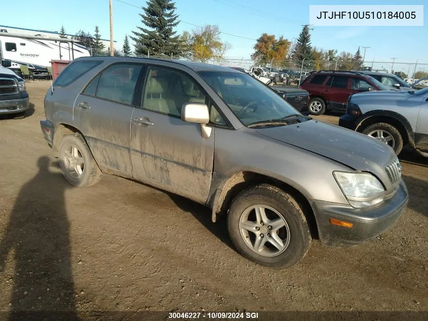 2001 Lexus Rx 300 VIN: JTJHF10U510184005 Lot: 30046227