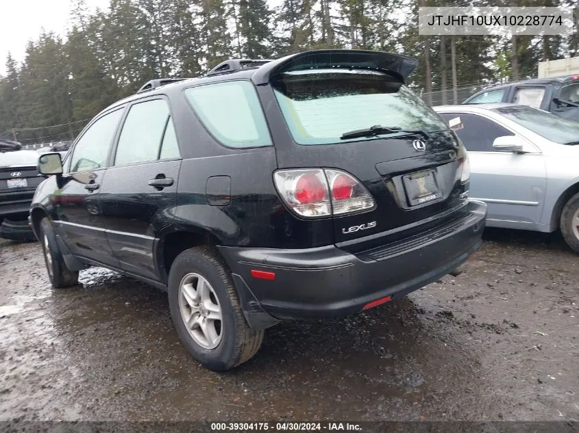 2001 Lexus Rx 300 VIN: JTJHF10UX10228774 Lot: 39304175